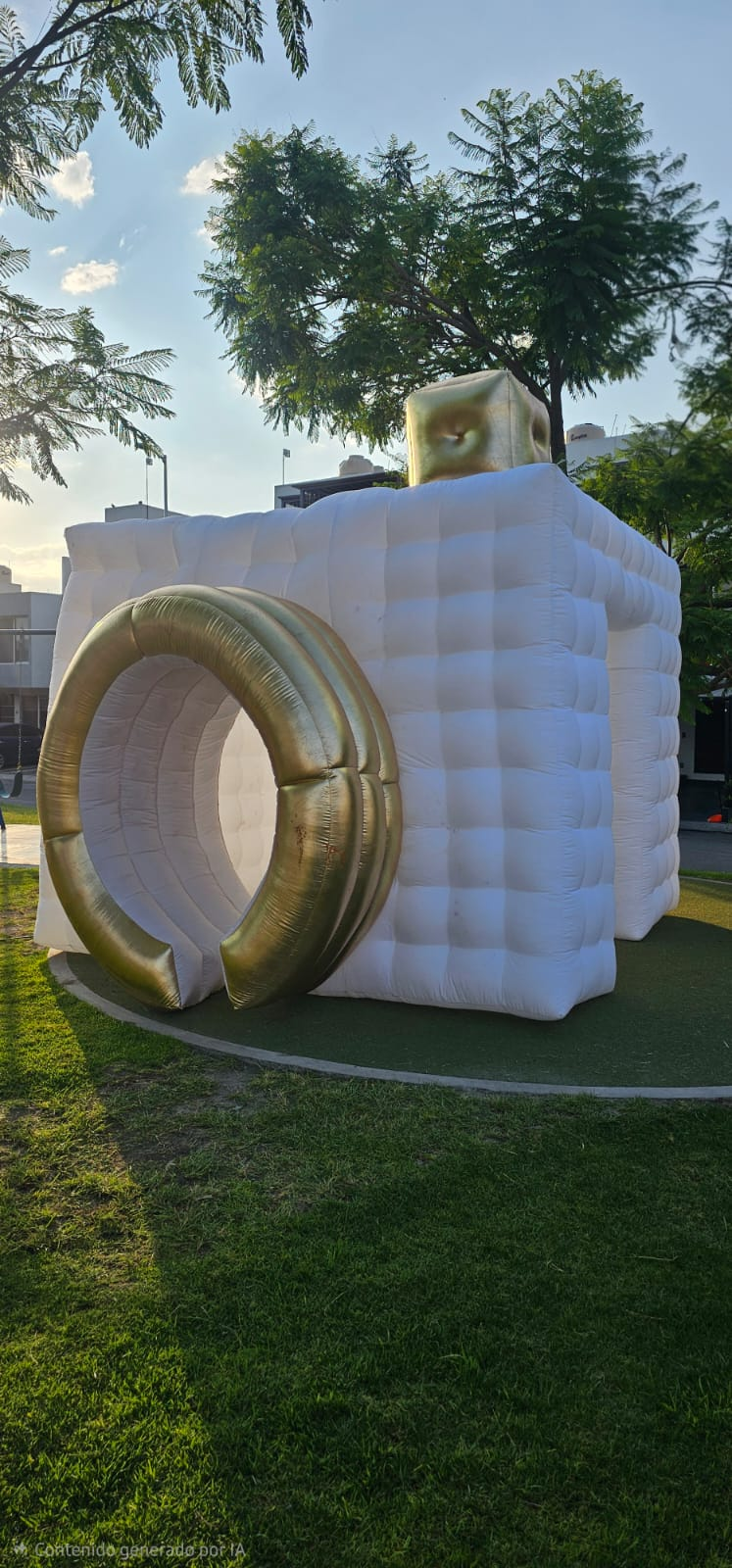 Cabina en Forma de Cámara BLANCA con Dorado